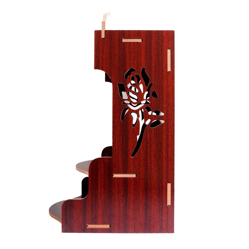 Beautiful Wooden Pooja Stand for Home/Mandir for Home/Temple for Home and Office/Puja Mandir for (Dark Brown_40 CM X 28 CM X 23 CM)