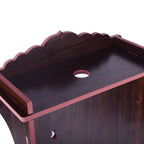 nexat Premium MDF Wooden Temple with Doors | Mandir for Pooja Room, Office & Housewarming Gift (393)