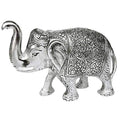 Prince Home Decor & Gifts Metal Elephant for Home Décor ( Silver , Large ).