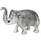 Prince Home Decor & Gifts Metal Elephant for Home Décor ( Silver , Large ).