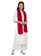 Pure Cotton Scarf Stole for Women, 175 x 100 cm, Lightweight, Versatile, Multiple Colours (Dark Red)