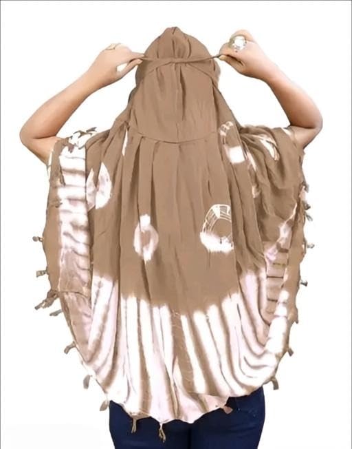 Krevaa Stylish Printed Pattern Fancy Scarf With Sun Protection Cover Face Cotton Mask for Women's and Girls.Tie-Dye Scarf for Women, Maroon and White, Hijab Style (CREAM)