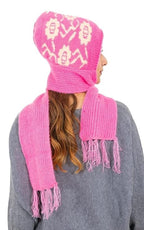 KmCho Pink Woolen Muffler for Women - Soft Warm Winter Scarf - Stylish & Cozy - (Pack of 1)