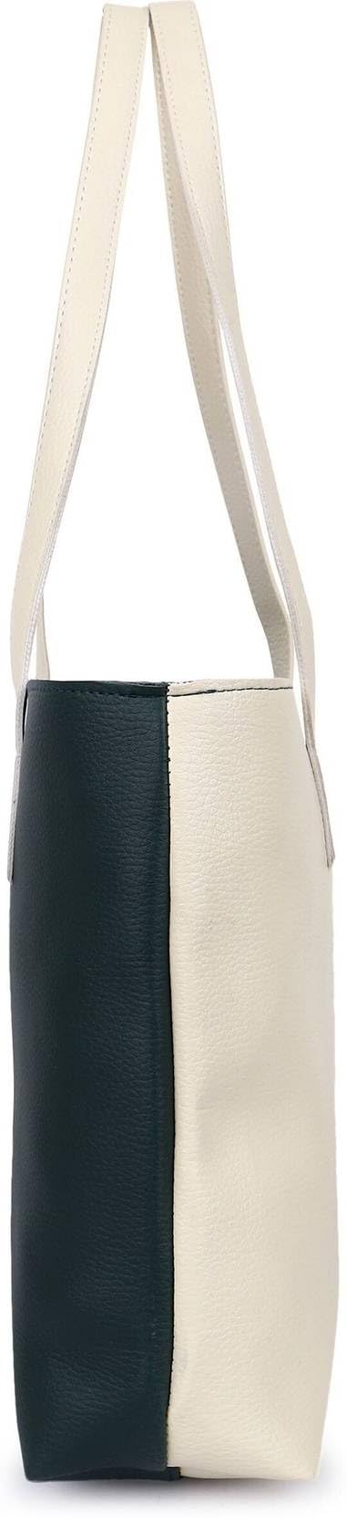 Nexeura Women’s Stylish Handbag | Premium PU Leather Tote Bag for Women | Large Capacity Shoulder Bag for Office, College & Daily Use (GREEN.WHITE)
