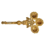 SVARUP Brass Long Handle Aarti Diya: Ideal for Pooja, Camphor/Kapoor Burning, and Table Mandir Decor.