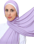 PREMIUM KOREAN GORGETTE HIJAB FOR WOMEN, GEORGETTE HIJAB SCARF FOR WOMEN 80 BY 180 CM (LILAC)