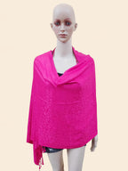 Rastogi Handicraft Large Pashmina Shawls & Wraps for Women Extra Soft Cashmere Feel Throw Womens Size 83 X 30 Inches, Pink Shawl, 83 X 30