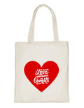 Delhi Printing Co. Love without limit tote bag|Strong Cotton Bag for Shopping | Canvas Tote Bag for Women & Girls | Stylish Cotton Handbags (DCTBH-153)