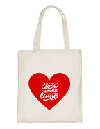 Delhi Printing Co. Love without limit tote bag|Strong Cotton Bag for Shopping | Canvas Tote Bag for Women & Girls | Stylish Cotton Handbags (DCTBH-153)