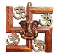 Prince Home Decor & Gifts Multicolour Handmade Decorative Feng Shui Metal Pan Leaf Hanging Metal Ganesh Ji Statue (Copper)