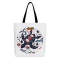 The Purple Tree Eco-Friendly Canvas Tote Bag, Sustainable, Reusable Shopping, Beach, Travel or Everyday Tote, Wide Tote Bag, Turtle Mania