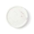Serein Modern Round White Marble Tray Platter Trinket Vanity Storage Organizer Handmade Marble Serving Tray for Perfume, Jewelry, Coffee Table Decor for Makeup Organizer, Bathroom, Kitchen -8 Inch