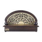 CREATA POOJAGHAR® Vaastu Handcrafted Wooden Asana with Golden Design | Dev Chowki Home Mandir | Perfect for Pooja Room | Home | Office | Wall Mounted Hanging | Made with MDF Material