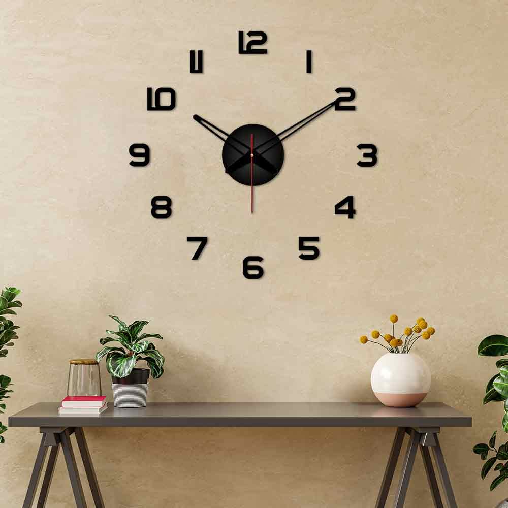 VIBECRAFTS Classic Bold Style Big Size 3D Acrylic Wall Clock for Home Decor, Office, Living Room, Bedroom, Cafe's, Gifts (WWCVC1Pcs_20003)