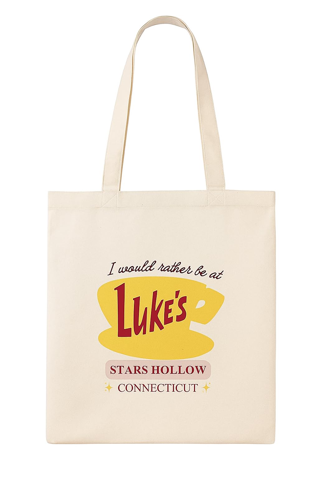 THE UMBRELLA STORE Luke's Tote Bag Gilmore Girls Merch Cotton Hand bag with Zipper for Shopping, Office & Daily Use Spacious & Eco-Friendly