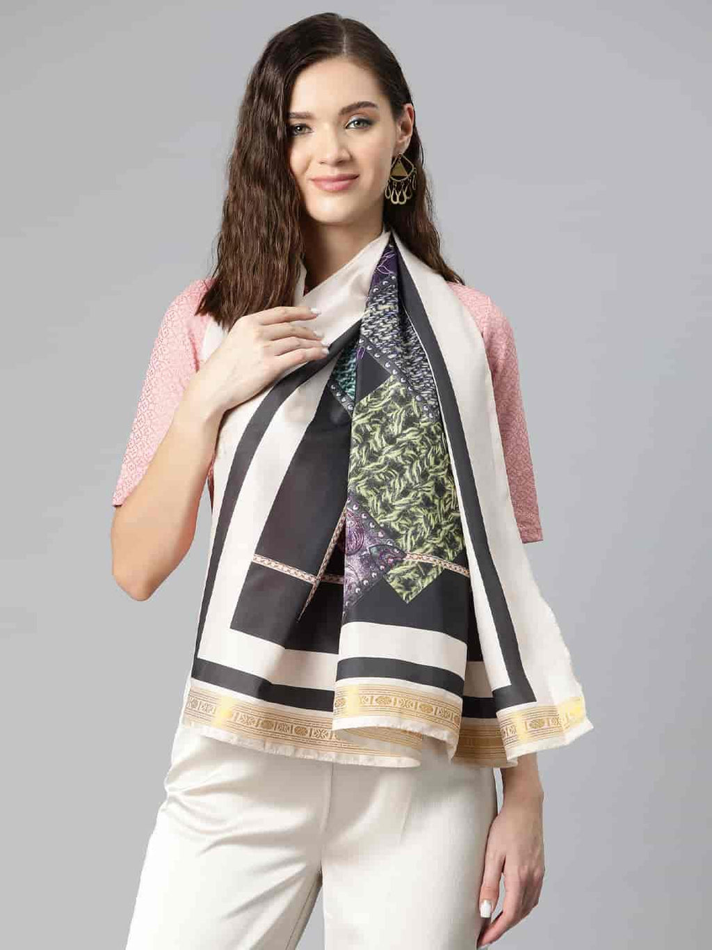 SILK LAND Women's Digital Printed Scarfs