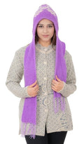 KmCho Purple Woolen Muffler for Women - Soft Warm Winter Scarf - Stylish & Cozy - (Pack of 1)