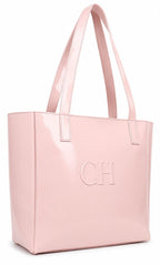 CRAFTSMAN HAVEN Spacious Tote Bag For Womens Handbag Ladies Purses, With Zip Closure Shining Synthetic Leather | Spacious (pink) college hand bag for girls.