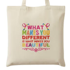 Reusable Cotton Fabric Inspirational Design Printed Tote Bag Ideal for Travel Shopping College & Office Use