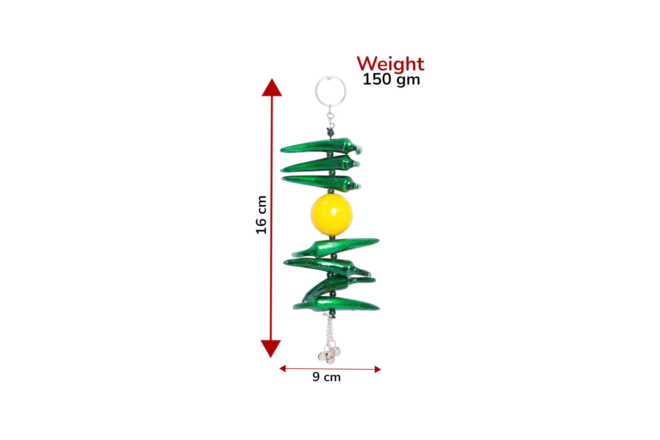 KridayKraft Metal Nazar Battu Nimbu Mirchi for Evil Eye Protection and Nazar Suraksha (Bad Eye), Suraksha Kawach Mask for Home,Office Wall & Door Hanging Decor Accessories,Feng Shui Vastu Showpiece.