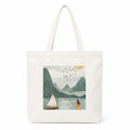 Adorvue 400GSM Premium Modern Boho Printed Tote Bag Stylish Eco-Friendly Cotton Handbags, Canvas Bags for College, Shopping, Office, Travel, Grocery Runs, Beach Day and Casual Outings Pack of 2