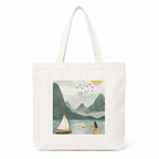 Adorvue 400GSM Premium Modern Boho Printed Tote Bag Stylish Eco-Friendly Cotton Handbags, Canvas Bags for College, Shopping, Office, Travel, Grocery Runs, Beach Day and Casual Outings Pack of 1
