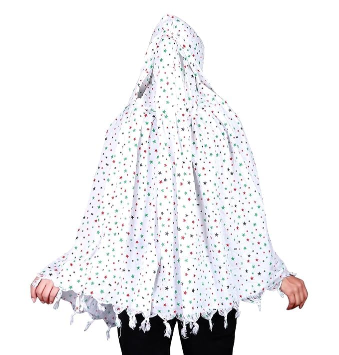 SHREE HANS CREATION Soft Cotton Long Scarf Cum Mask Scarves for Vehicle Driver Star Printed Design Universal Size For Girl & Women Cool Breathable Sun Protection (Multi Design)
