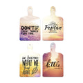 Artvibes We Become What We Think About Printed Wooden Wall Hanging | Quotes Decor Item | Wall Illustrations | Office Decor | Wall Art Print | Inspirational quotes | Gift Items (WH_5614N), Set of 4