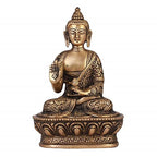 ARTVARKO Brass Buddha Statue Gautam Buddha Idol for Home Decor Vaastu Feng Shui Religious Gift 7 Inch, Pack of 1,