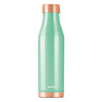 MILTON Copper Charge Water Bottle, 930 ml, Green | Lacquer Coating, Curved Bottle | Diwali | Festive | Gifting | Yoga | Home | Kitchen | Vedic