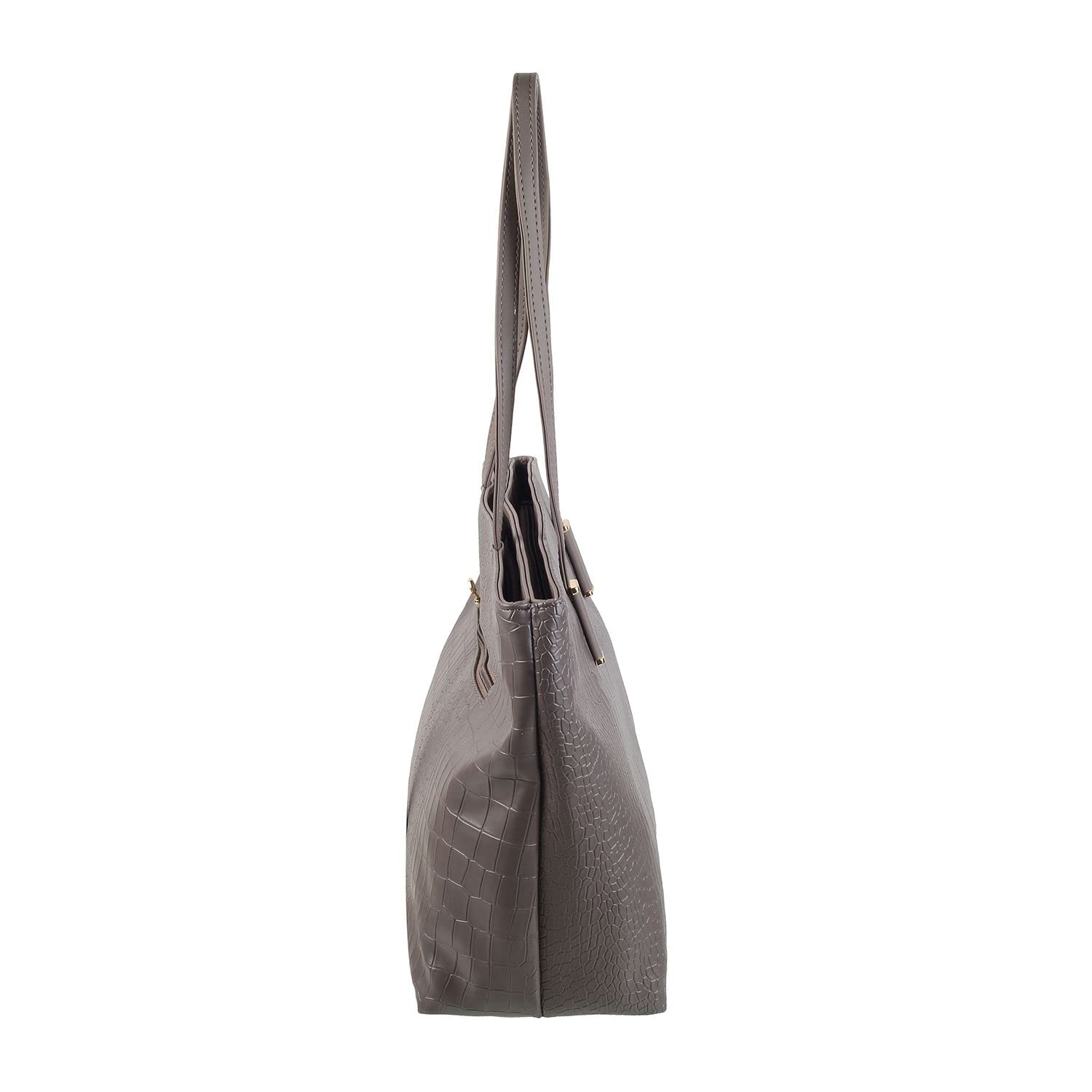 Mochi Women Tote Handbag Grey (66-8301)