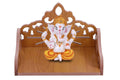 DLEIN Art and Craft Wooden Hindola Temple | MDF Hindola Temple | Mini Temple for Home and Office | Wall Mounted Temple (Red)