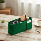 SYUTAM Women Felt Fabric Purse Organizer Inserts for Ladies Shoulder Handbag, Tote, Hobo Bag & Purse Divider, Multiple Storage Compartment (Green) (11x2.2x6) (Size - Medium MG)