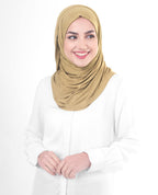 InEssence Latte Beige Viscose Jersey Scarf Women Girls Wrap Large Size Hijab