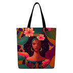 The Purple Tree Eco-Friendly Canvas Tote Bag, Sustainable, Reusable Shopping, Beach, Travel or Everyday Tote, Wide Tote Bag, Dreams of Ocean