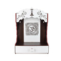 YIXT Premium Wooden Pooja Mandir for Home with LED Light & Storage | Wall Mount & Tabletop Temple for Living Room | White and Black | MDF/Solid Wood