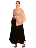 Pashmoda Women Golden Mirage Reversible Zari Moonlight Fine Wool Stole (Size : 28x80in, 71X203cm) ZSST05