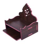 Lakhaji Christian Wooden Wall Hanging Temple for Home and Shop,Office and Home showpiece Temple (Maroon-4)