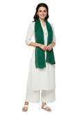 Pure Cotton Scarf Stole for Women, 175 x 100 cm, Lightweight, Versatile, Multiple Colours (Dark Green)