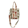 LOOMARTE Quilted Cotton Tote Bag for Women with Shoulder Strap - White