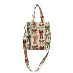 LOOMARTE Quilted Cotton Tote Bag for Women with Shoulder Strap - White