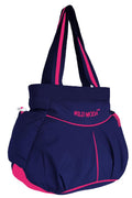 WILD MODA Women's Tote & Shoulder Bag (Set of 1) (Blue & Pink)