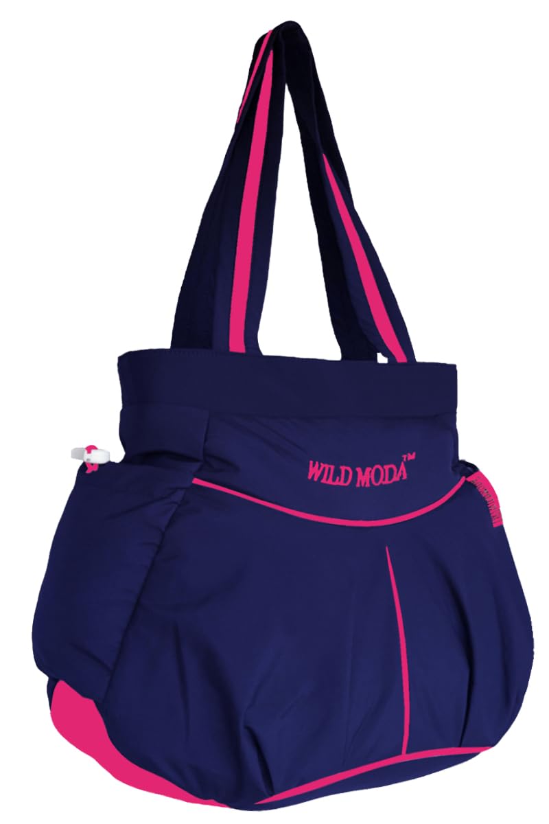 WILD MODA Women's Tote & Shoulder Bag (Set of 1) (Blue & Pink)