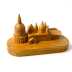 Handcrafted Wooden Kamakhya Temple Model – 13x4.5x7.5cm | Assam Souvenir | Temple Replica Showpiece | Gift & Decor | Traditional Indian Handicraft (Medium)