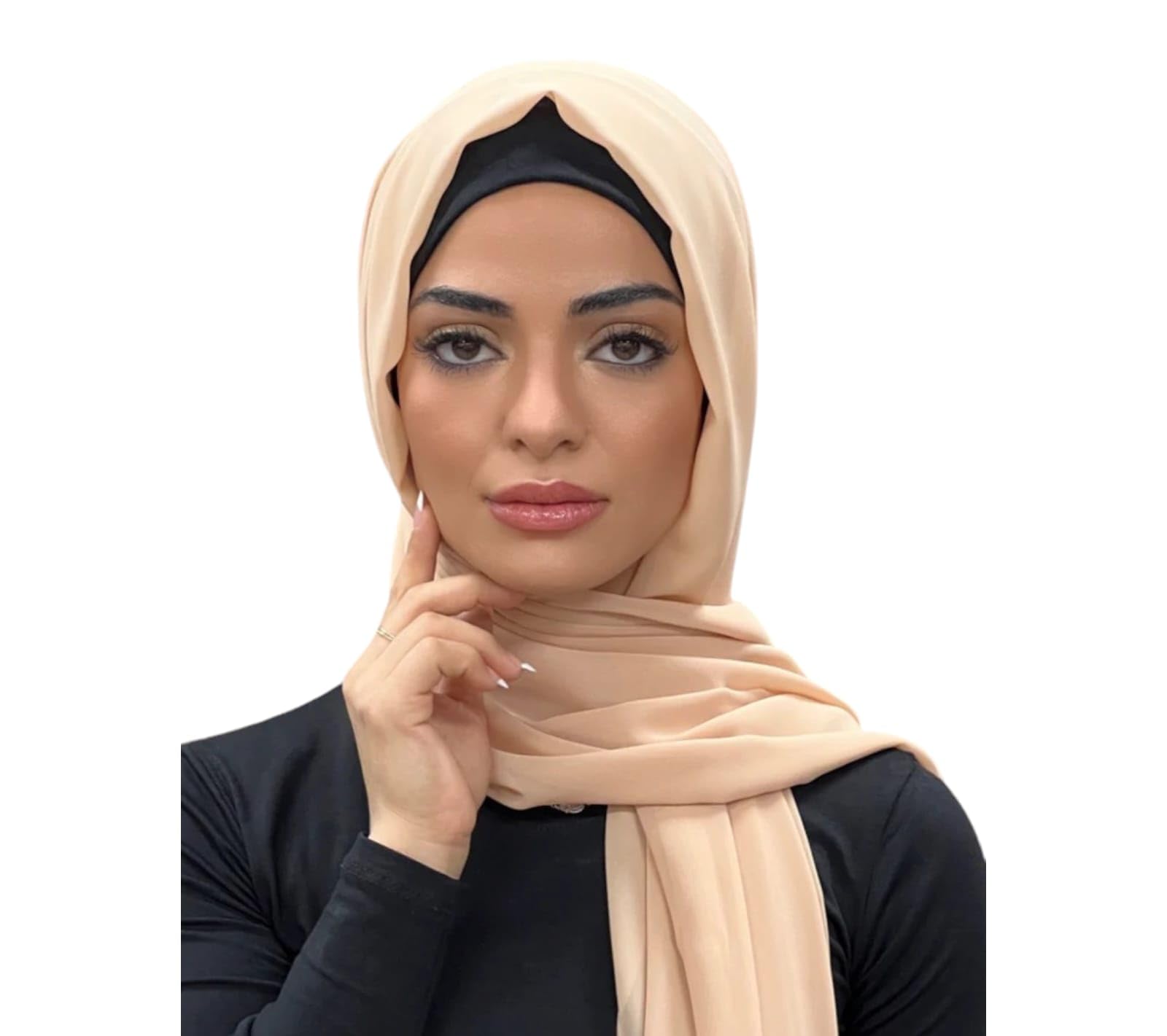 URSHIA MALAYSIAN GEORGETTE HIJAB/DIAMOND GEORGETTE HIJAB FOR WOMEN (BIEGE)