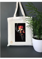 TAJNAN Reusable Tote Bags|100% Organic Cotton Grocery Bag|Eco-Friendly, Multi-Purpose Bag|Sturdy Canvas Bag with 15kgs Capacity | Multiple Stylish Designs,Pack of 1 (KGF1) - Best Gift for Valentines