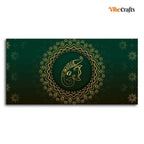 VIBECRAFTS Canvas Paintings for Living Room Drawing Room Auspicious Ganesha Head Canvas Wall Painting Fitted With Wooden Frame for Home | Office | Gift (PTVCH_2409)
