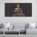 VIBECRAFTS Canvas Paintings for Living Room Drawing Room Gautam Buddha Meditating Canvas Wall Painting Fitted With Wooden Frame For Home | Office | Living Room | Gift (PTVCH_2490)