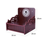 Lakhaji Christian Wooden Wall Hanging Temple for Home and Shop,Office and Home showpiece Temple (Maroon-6)