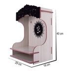 nexat Wooden Door Temple for Pooja | MDF Decorative Mandir for Home, Office & Religious Gift (394)